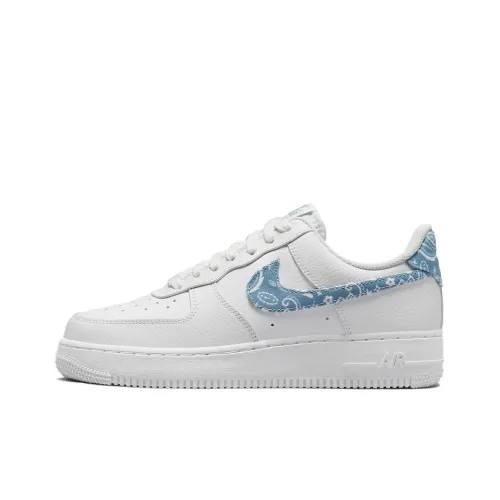 Nike Air Force 1 Low '07 Essential White Worn Blue Paisley Women's