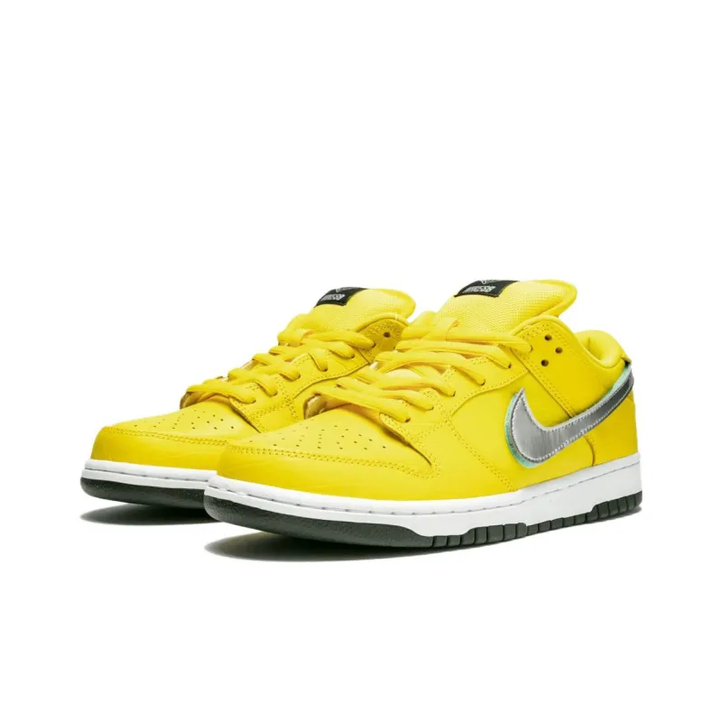 Nike Sb Dunk Low Diamond Supply Co. Canary Diamond Friends And Family-1