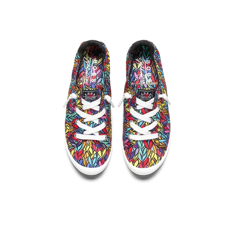 Skechers Bob's Beach Bingo Collaboration Lightweight Low-Top Skateboard Shoes Women's Multicolor-3