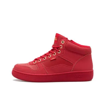 Vans Skateboard Shoes Unisex High Top Red Gold