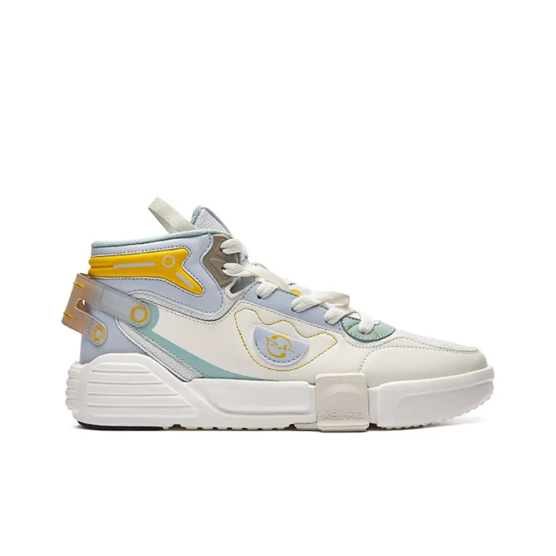 Erke Mid Top Skateboard Shoes Men's Light Gray Blue-1