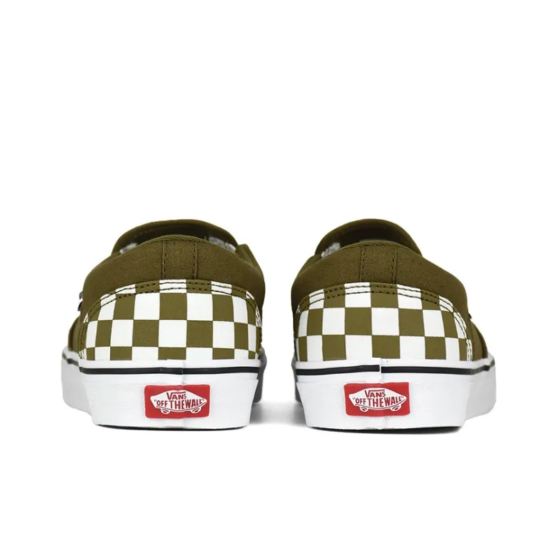 Vans Asher Checkerboard 'White Green'-2