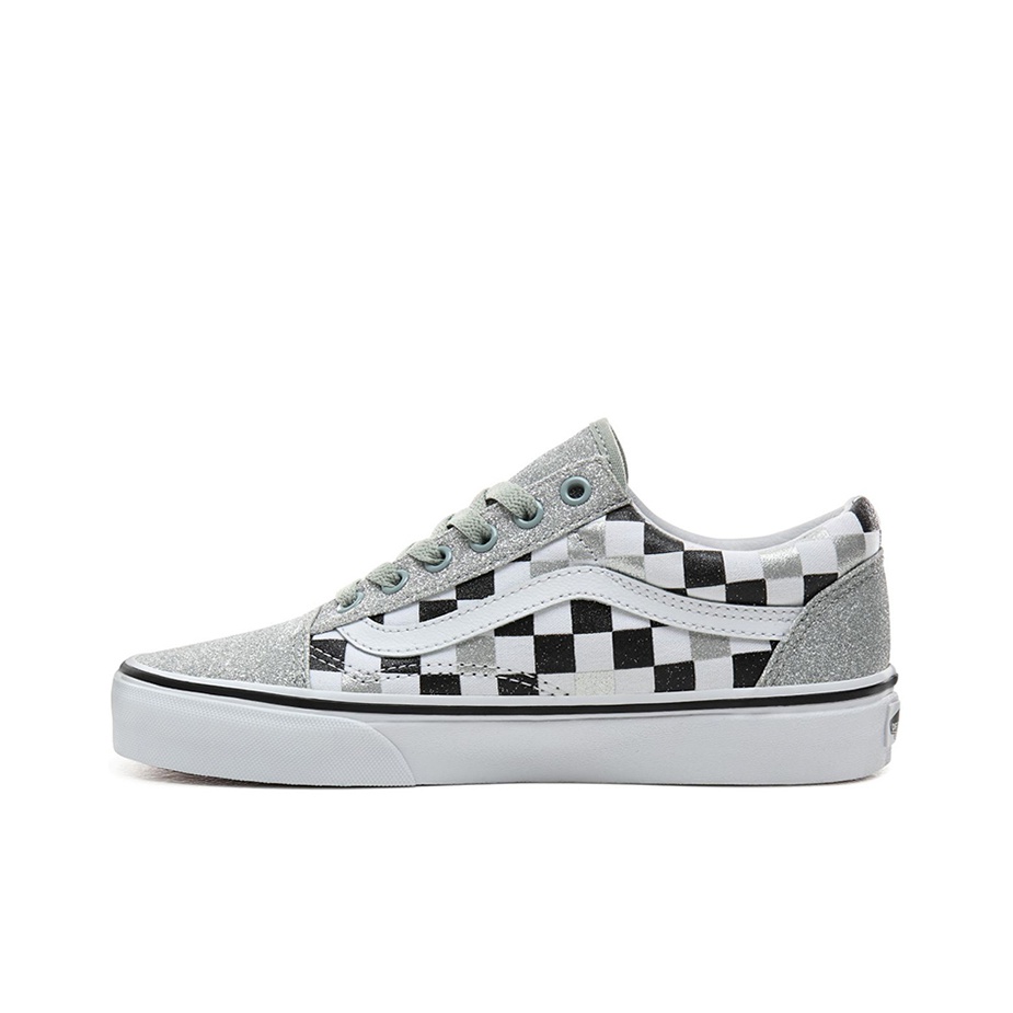 Vans Old Skool Glitter Checkerboard Women s POIZON