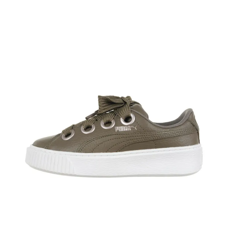 PUMA Platform Kiss Leisure Board Shoes Green Women's-0