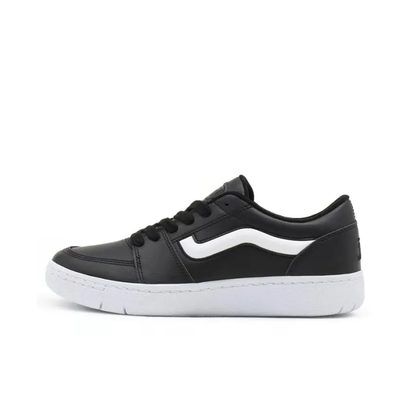 Vans Fairlane Wear Resistant Non Slip Low Top Sports Skate Shoes Black White-0