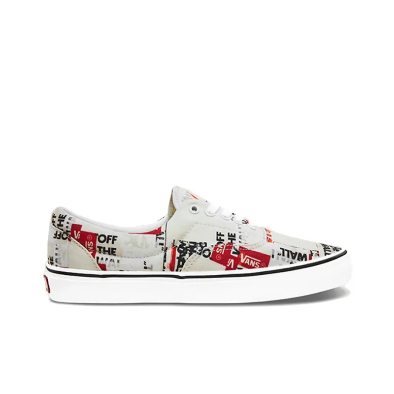 Vans Era Alphabet Gray Red Unisex 'Grey Red'-1