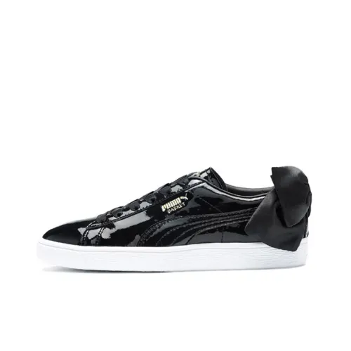 PUMA Basket Series Skateboard Shoes Women's Low-Top Black