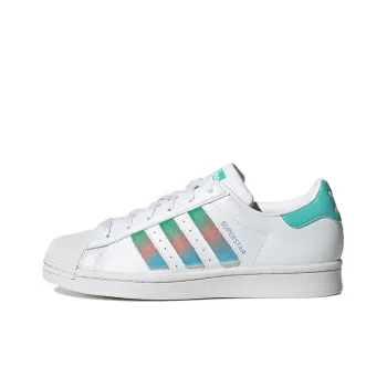 Adidas Originals Superstar For White/Green/Blue Women's