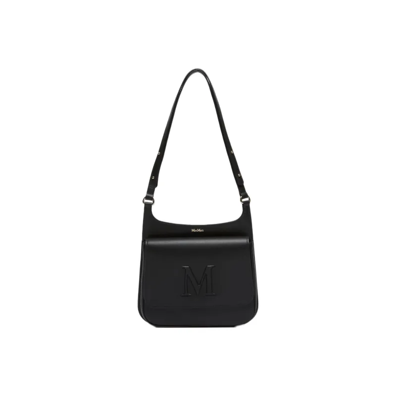 MaxMara Cow Leather Shoulder Bag Women's Black-0