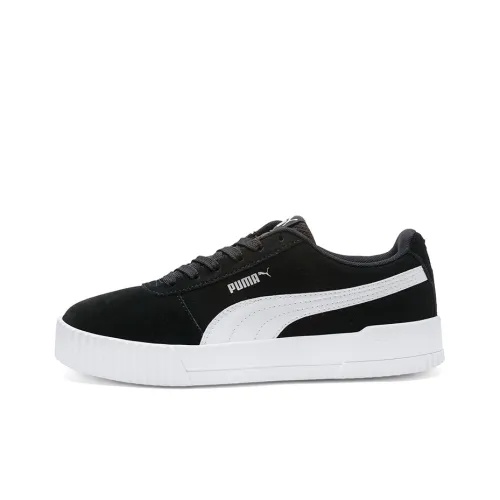 PUMA Carina Series Skateboard Shoes Women's Low-Top Black/White