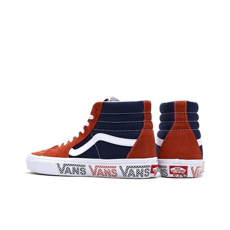 Vans Sk8 hi Orange Blue Splicing 'Black Brown'-3