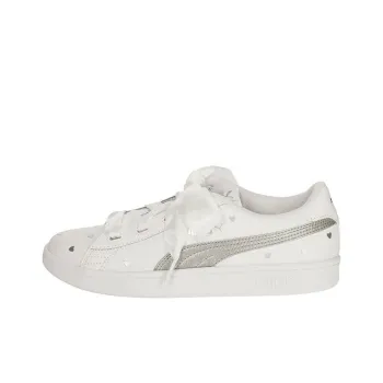 PUMA Smash V2 Ribbon Retro Low Tops Casual Skateboarding Shoes White Women's