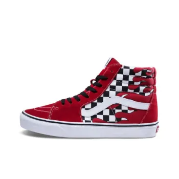 Vans SK8 HI Red Checker Flame 'Red Black White'