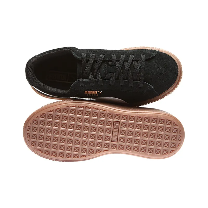 PUMA Suede Platform Sneakers 'Black Brown' Women's-3