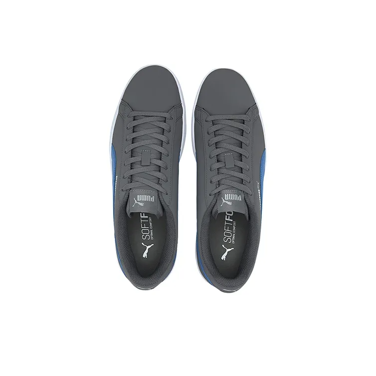 PUMA Smash V2 Buck Low-Top Skateboard Shoes Unisex Gray Blue White-2