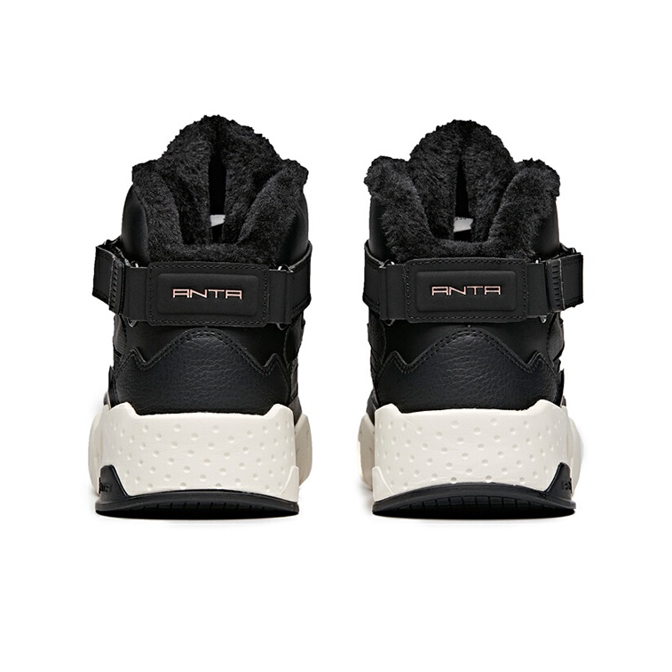 一番人気物 ANTA Life Collection Skateboard Shoes Women's High-Top Black フラワー・リース