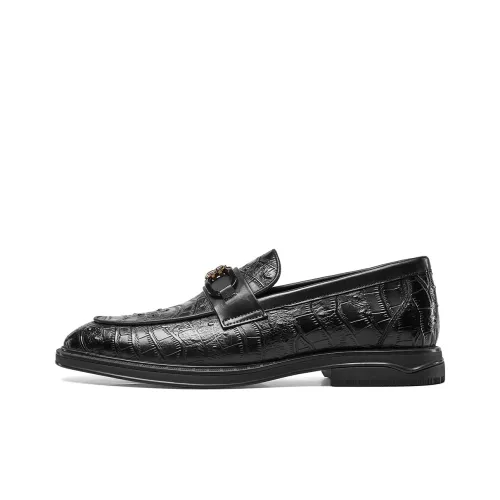 YEARCON Loafers Men Low-Top Black