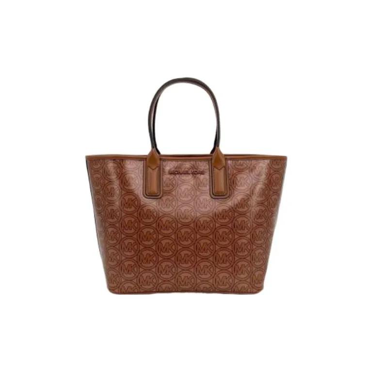 MICHAEL KORS Leather Tote Bag Shopping Bag Handbag Small Size Women's Caramel-0
