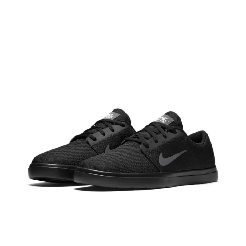 Nike Sb Portmore Ultralight Canvas Black Dark Grey White-2