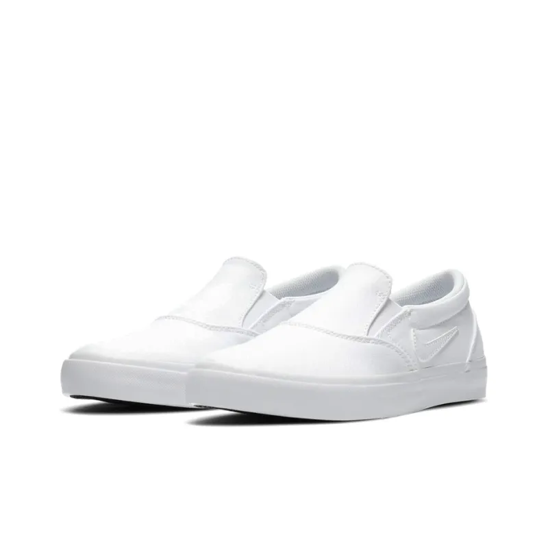Nike Charge Canvas Slip On Sb 'Triple White' Women's-2