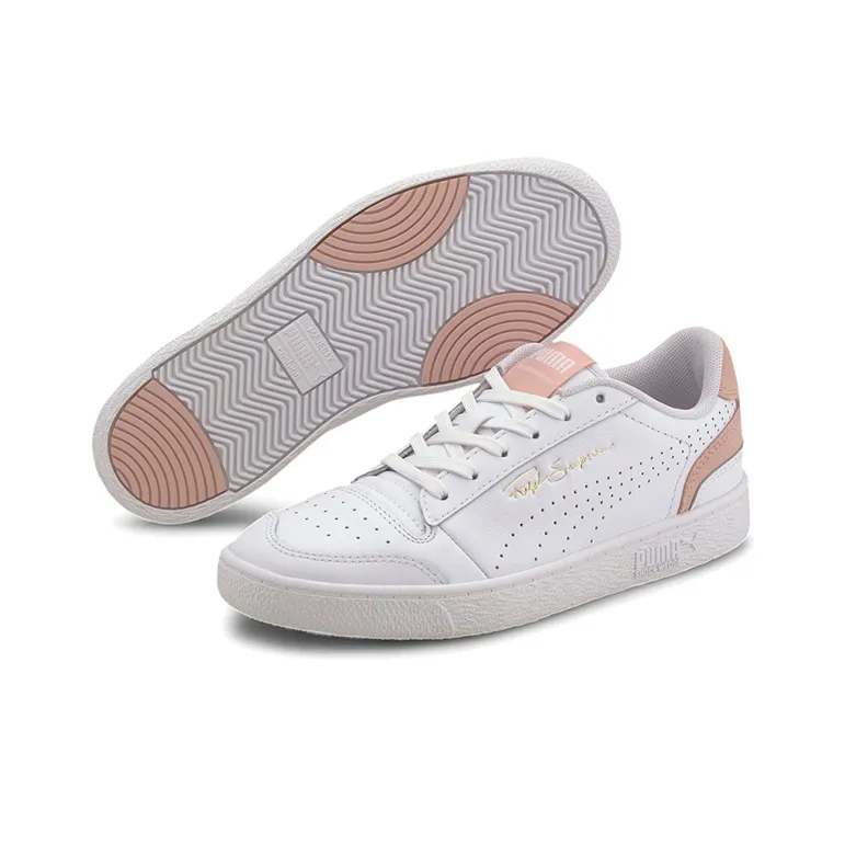 PUMA Ralph Sampson Anti-Slip And Wear-Resistant Lightweight Low-Top Skateboard Shoes Unisex Pink White-4