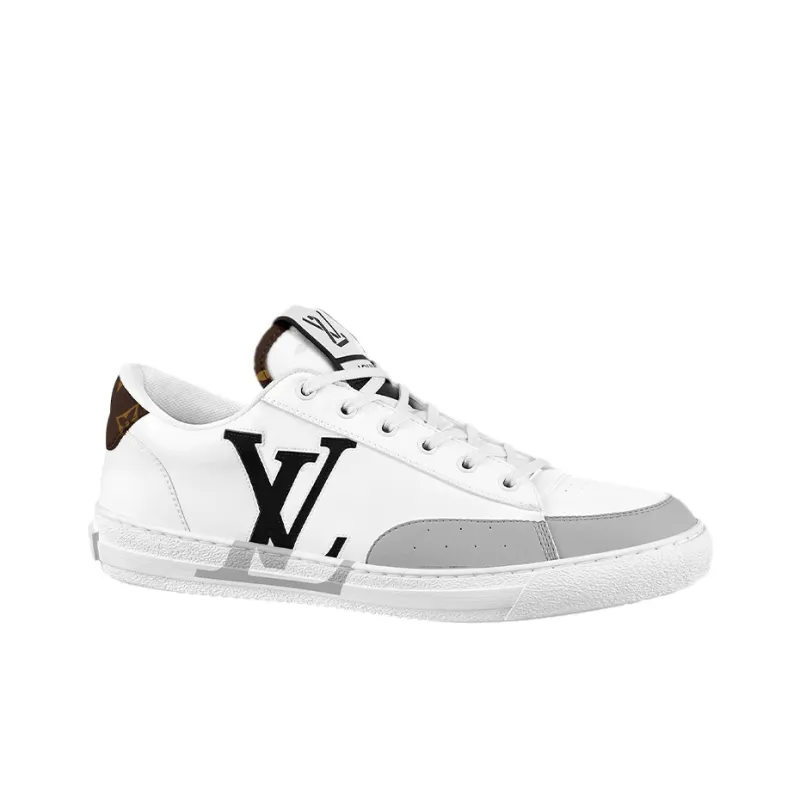 LOUIS VUITTON Charlie Trainers White Cacoa Brown Black-2