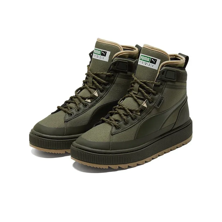 PUMA Unisex Suede Mid Wtr Sneakers Green-2