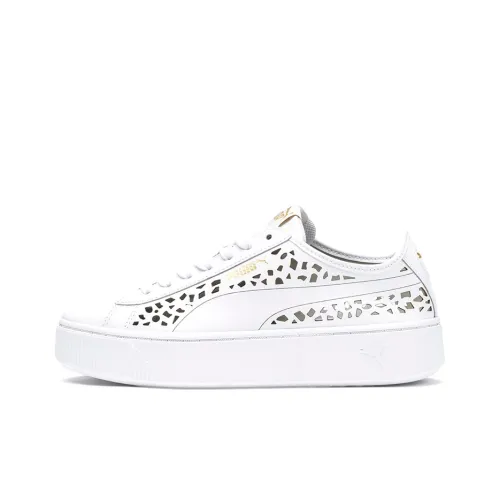 PUMA Vikky Stacked Laser Cut SoftFoam Sneakers White Women's