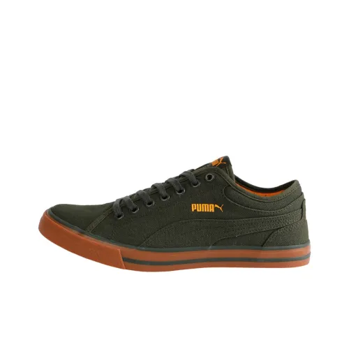 PUMA Yale Gum Skateboard Shoes Women's Low-Top Army Green/Brown