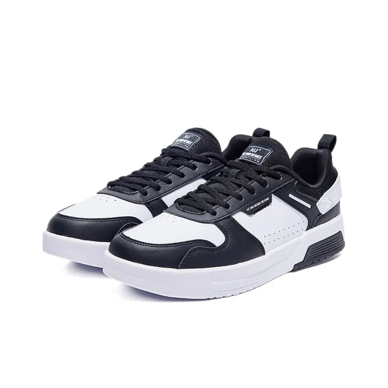 361° Aurora Q BOOM Technology Slip Resistant Cushioning Wear Resistant Low Top Skateboard Shoes Black White-2
