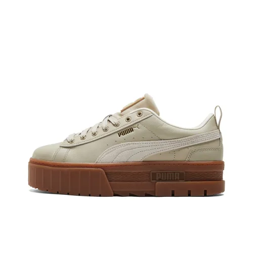 PUMA Mayze Skateboard Shoes Women's Low-Top Off White/Brown