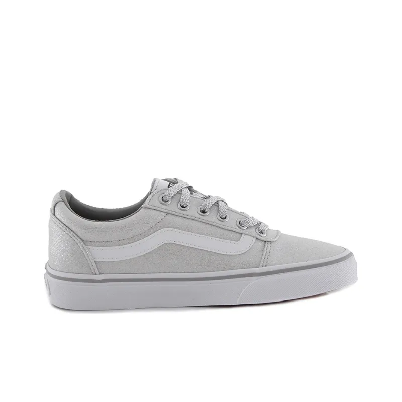 Vans Ward Lurex Glitter Non Slip Breathable Low Tops Casual Skateboarding Shoes Gray-1