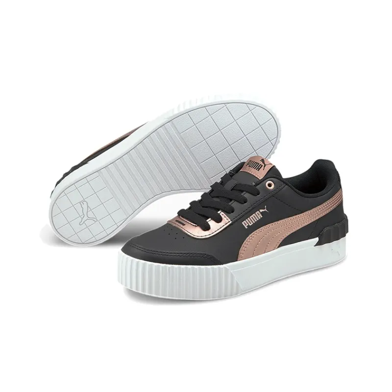 PUMA Carina Lift Metallic Black/Gold Casual Low Board Shoes Women's-2
