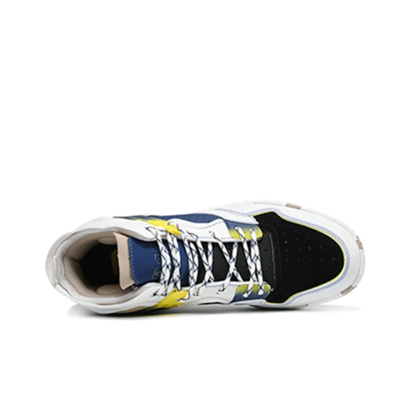PEAK Taichi 910 Slip Resistant, Abrasion Resistant, Lightweight High Top Skateboard Shoes Men's White Blue-2