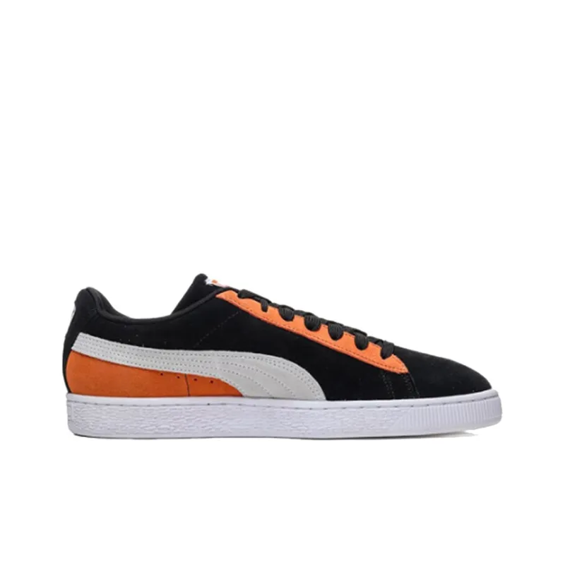Puma Suede Black Orange-1