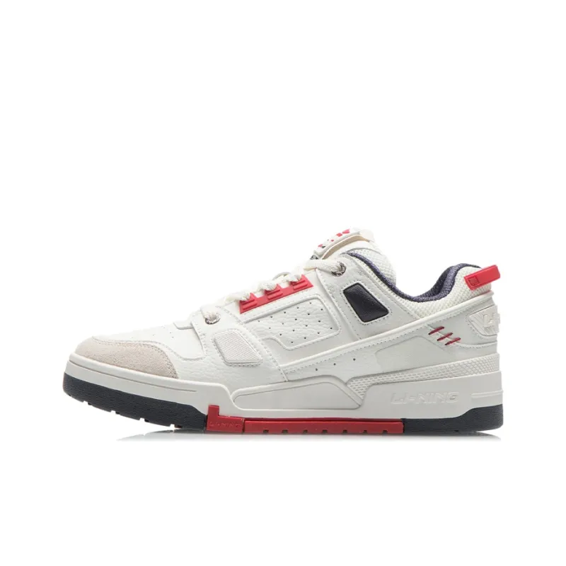 LiNing Journey Non slip Lightweight Low Top Skateboard Shoes Men's Mist White-0
