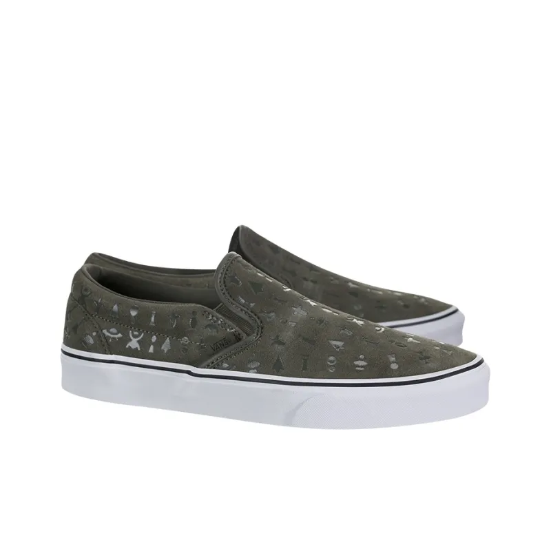 Vans Classic Slip On Dark Green-1