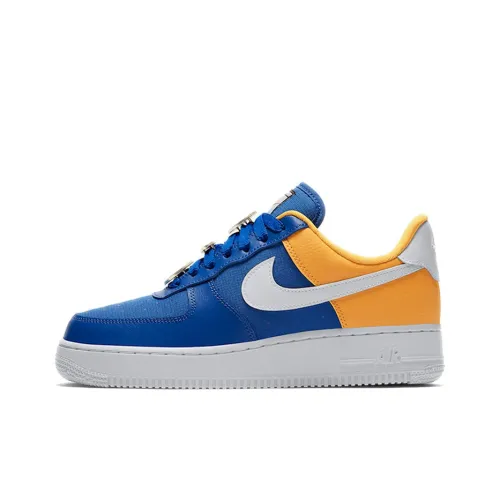 Nike Air Force 1 Skateboard Shoes Women's Low-Top Blue/Yellow/White