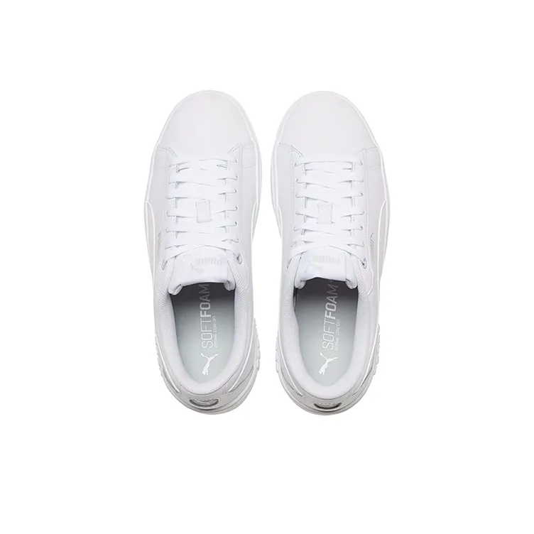 PUMA Smash Platform V2 'Triple White' Women's-3