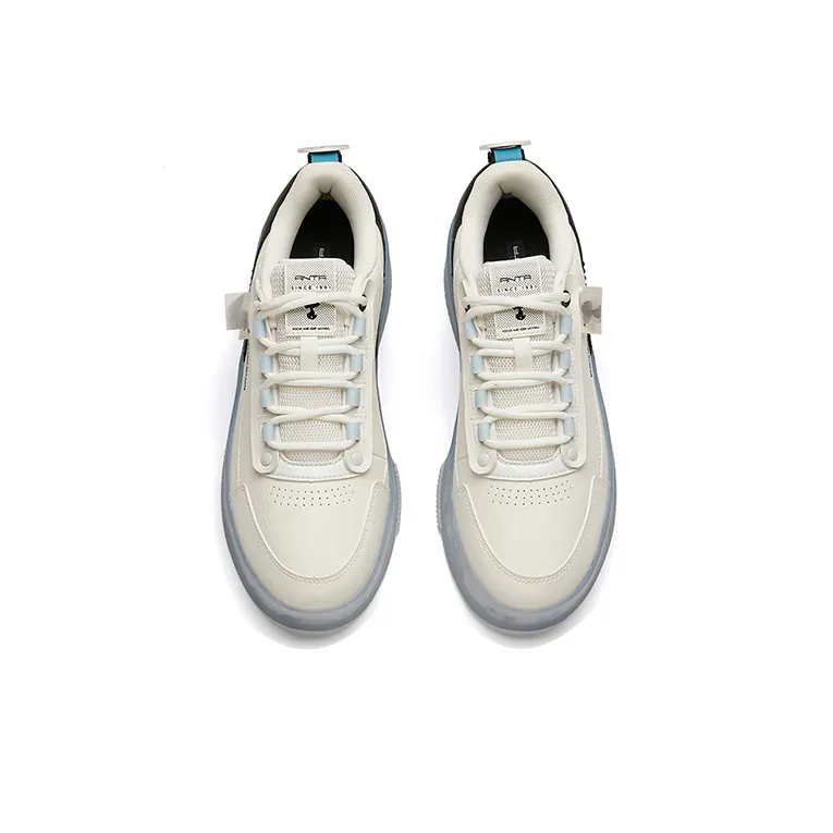 ANTA X Snoopy Skateboarding Shoes 'White Black Blue'-2