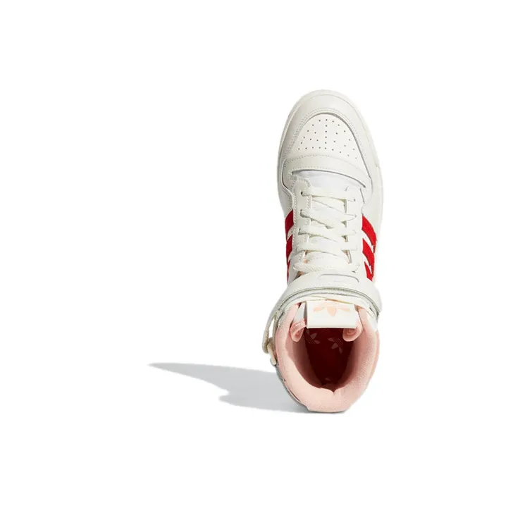 Adidas Forum 84 Hi Off White Pink Red-3