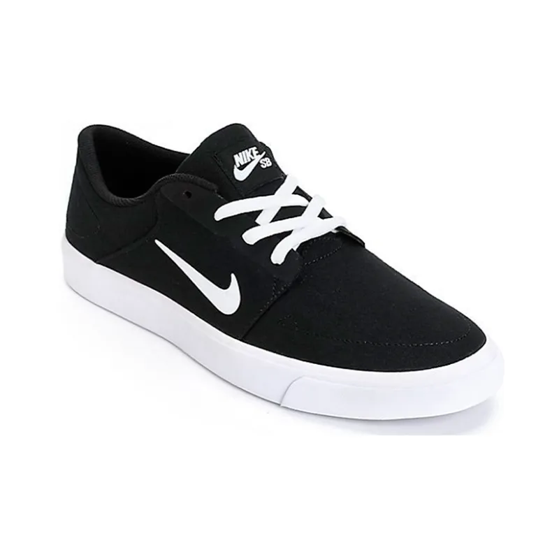 Nike Sb Portmore Canvas Black White-1
