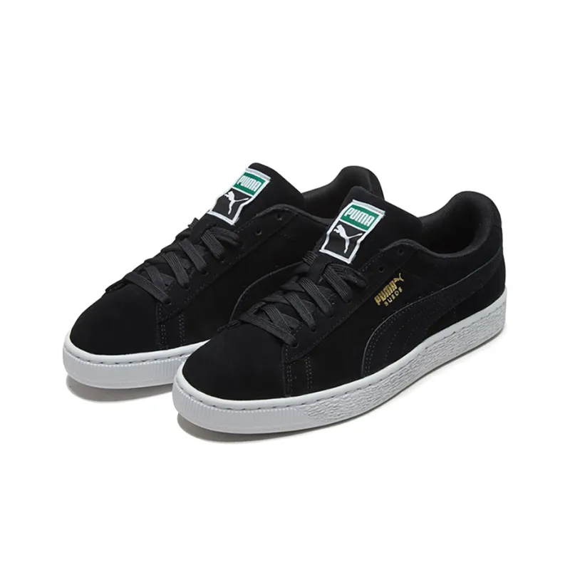 PUMA Suede Low Casual Board Shoes Black/Gold-2