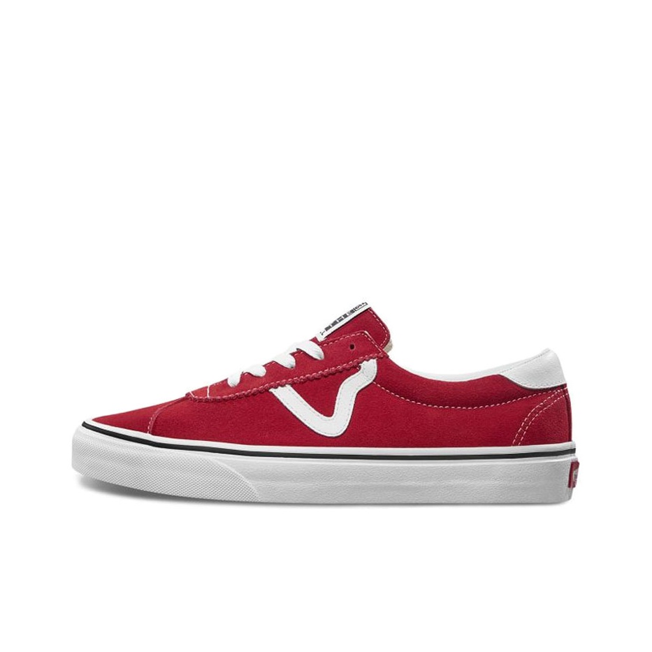 Vans Sports Skateboarding Shoes Unisex Low top White Red POIZON