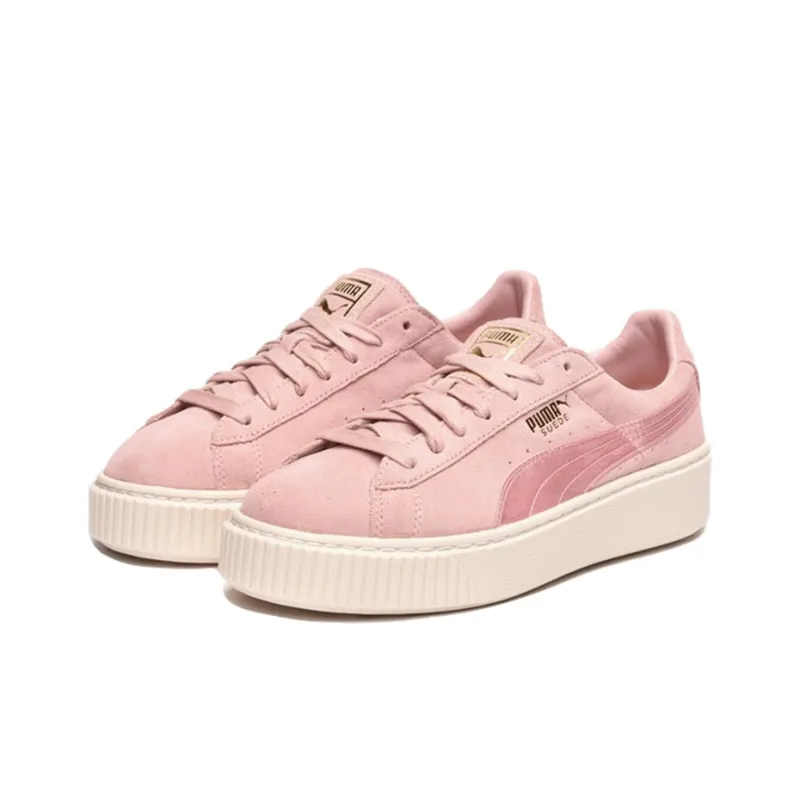 PUMA Suede Platform Satin 'Pink' Women's-1