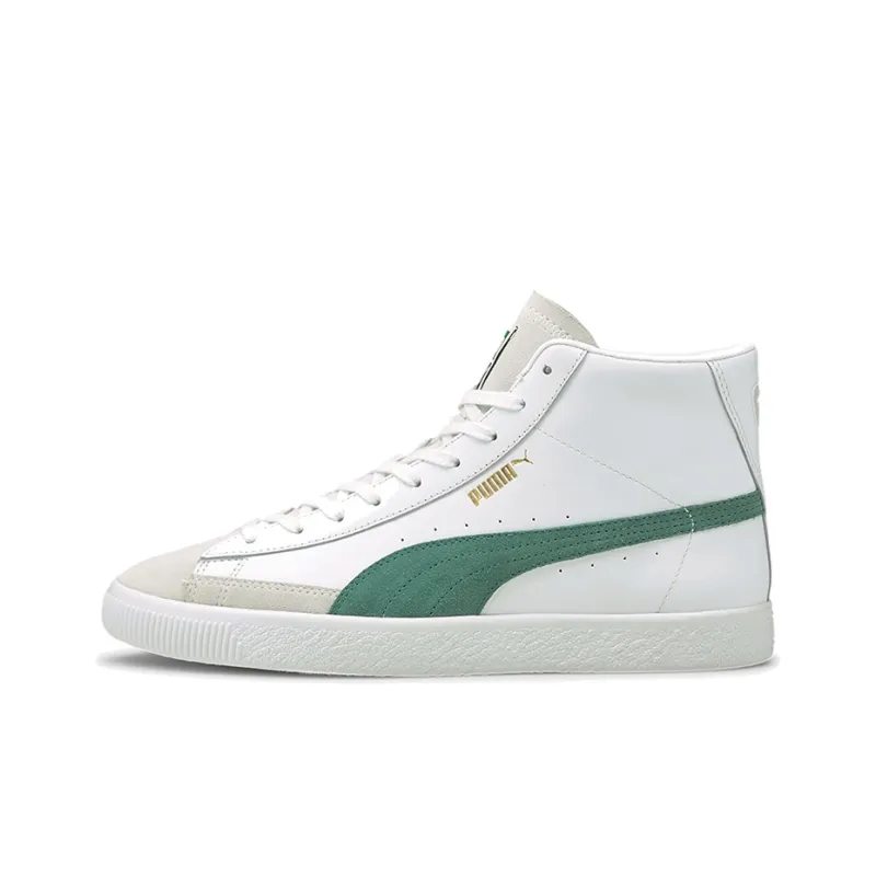 PUMA Basket Mid Shoes Vintage White/Green/Grey-0