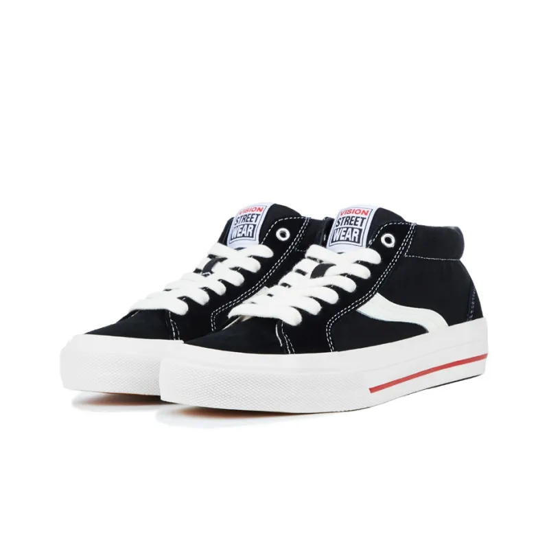 Odd CIRKUS x Vision Street Wear Slip Resistant Shock Absorbers Mid Top Skateboard Shoes Unisex Black-2