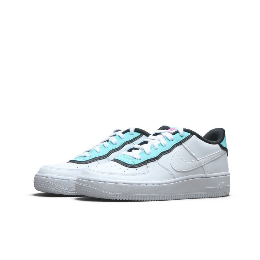 Nike Air Force 1 Low Double Layer Aqua Black GS POIZON