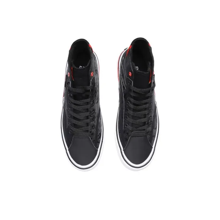 LiNing Wave Coverage Warm Slip Resistant High Top Skateboard Shoes Men's Black-2