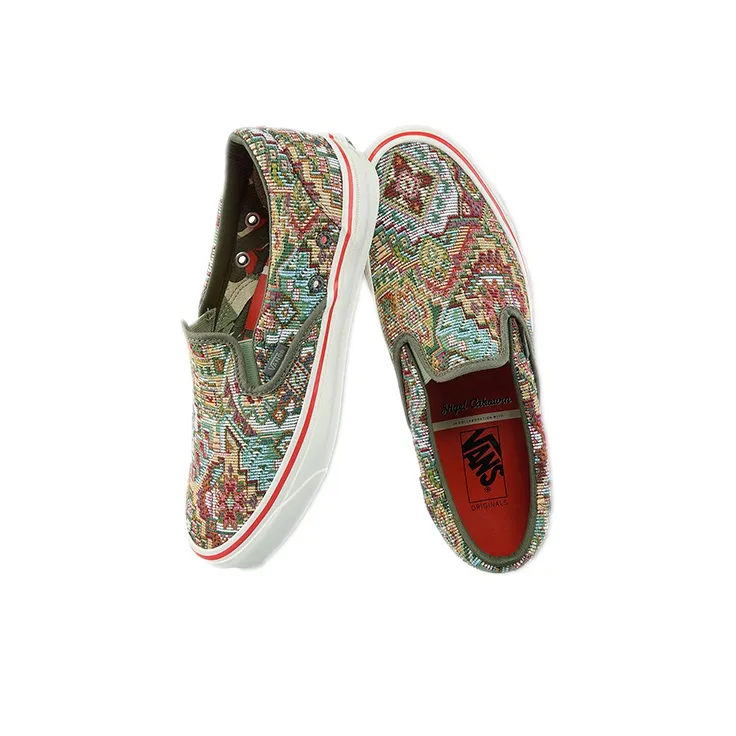 Slip On Nigel Cabourn X Og Classic Vans Lx 'Carpet Green Mix'-3